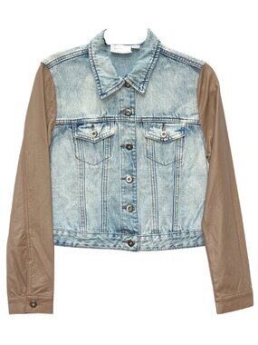 RD Style -Anthropologie Denim and Leather Jacket